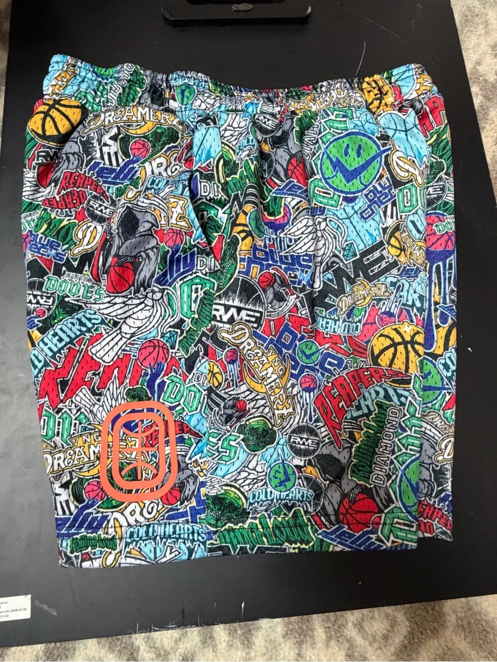 Overtime Multicolor Basketball Graphic Athletic Shorts